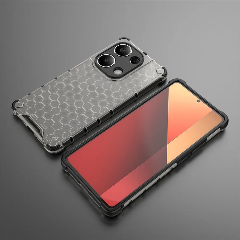 For Xiaomi Redmi Note 13 Pro 4G / Poco M6 Pro 4G Cell Phone Cases Soft TPU Hard PC Back Shell - Black