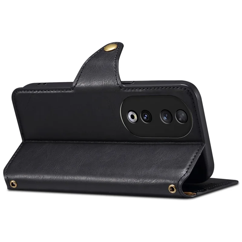 DENIOR For Honor 90 Cell Phone Cases Magnetic Wallet Leather Cover - Black