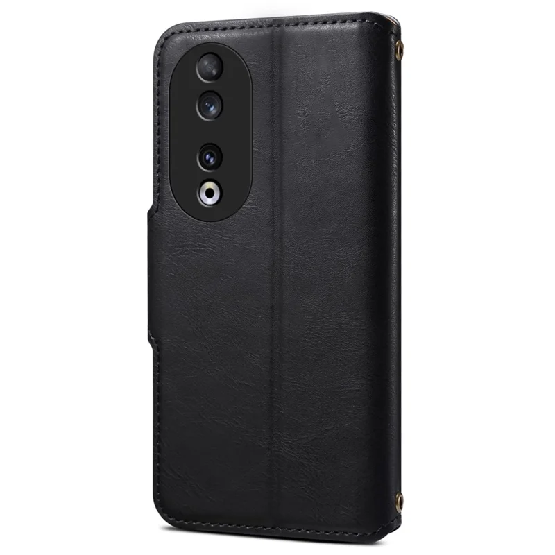 DENIOR For Honor 90 Cell Phone Cases Magnetic Wallet Leather Cover - Black