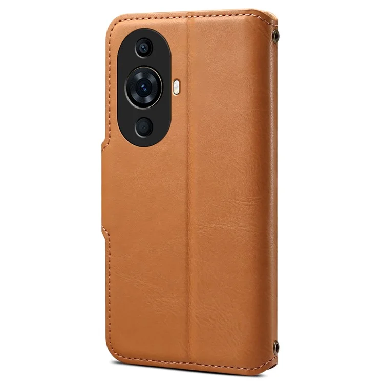 DENIOR For Huawei nova 11 Pro / nova 11 Ultra Case Leather + TPU Wallet Phone Cover - Khaki