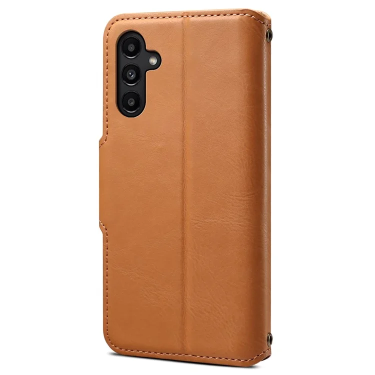 DENIOR для Samsung Galaxy A14 5G / 4G Чехол для телефона-кошелька Кожа + TPU Крышка Текстура коровьей кожи - Хаки