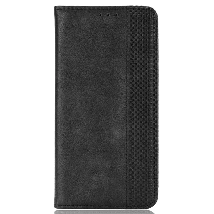 Для Vivo X100 Pro 5G Case Flip Wallet Retro Leather Flip Phone Cover Magnetic Закрытие - Черный