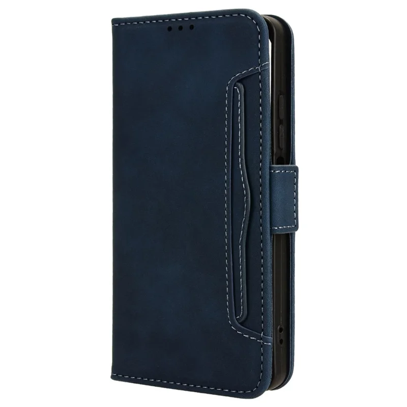 For Realme C67 4G / 12 Lite 4G Case PU Leather Multiple Card Slots Wallet Phone Cover - Blue