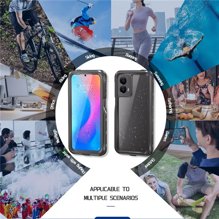 SHELLBOX Para Motorola Moto G Play (2024) 4G IP68 Capa à Prova d'Água Proteção Completa para Celular