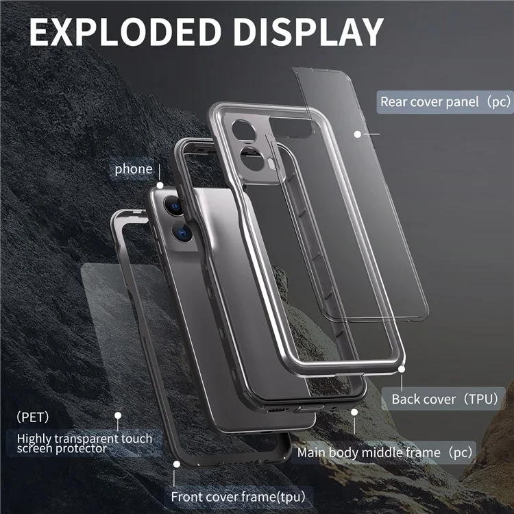 SHELLBOX Para Motorola Moto G Play (2024) 4G IP68 Capa à Prova d'Água Proteção Completa para Celular