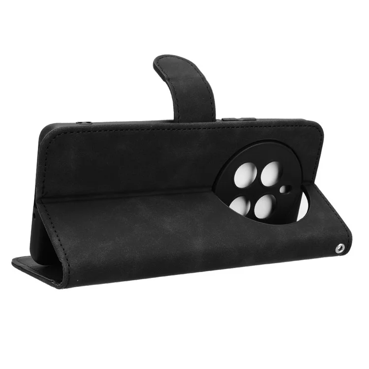 Für Realme 12 4G / 12+ 5G Case Skin-Touch Leder Brieftasche Handyhülle - Schwarz