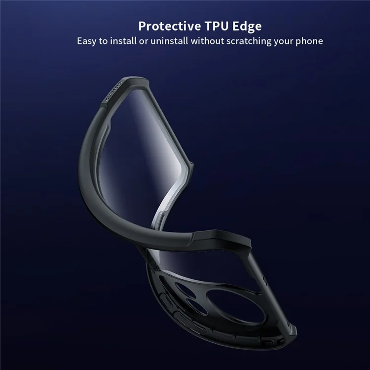 XUNDD Para Huawei nova 12 5G Funda Airbag Protectora TPU+Acrílico Funda de Teléfono - Textura Láser / Azul