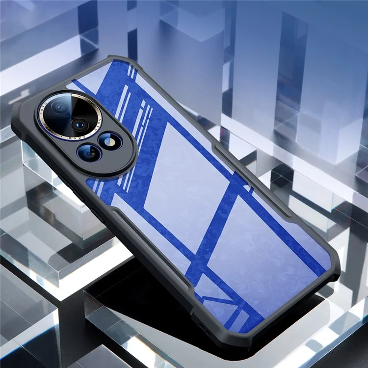 XUNDD Para Huawei nova 12 5G Funda Airbag Protectora TPU+Acrílico Funda de Teléfono - Textura Láser / Azul