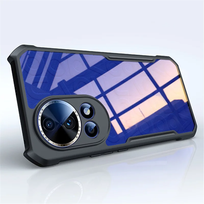 Bulk Purchasing XUNDD For Huawei nova 12 5G Case Scratch Resistant TPU+Acrylic Phone Cover - Laser Texture / Blue
