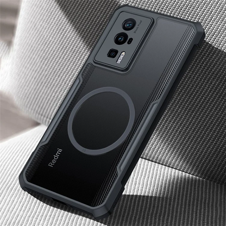 Bulk Buy XUNDD Phone Case for Xiaomi Redmi K60 5G / K60 Pro 5G / Poco F5 Pro 5G TPU+Acrylic Magnetic Cover - Laser Texture