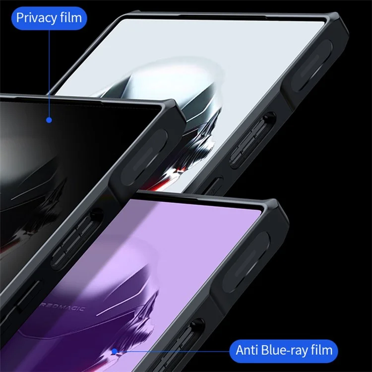 Achat groupé XUNDD Étui magnétique pour ZTE nubia Red Magic 9 Pro 5G / 9 Pro+ 5G, housse de téléphone ajustée en TPU+acrylique - Texture laser