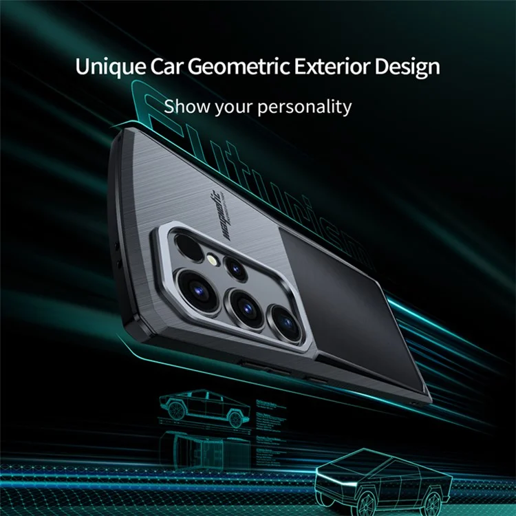Compra a Granel XUNDD Cyber Series Case para Samsung Galaxy S24 Ultra Protección Acrílica + TPU Cubierta de Teléfono