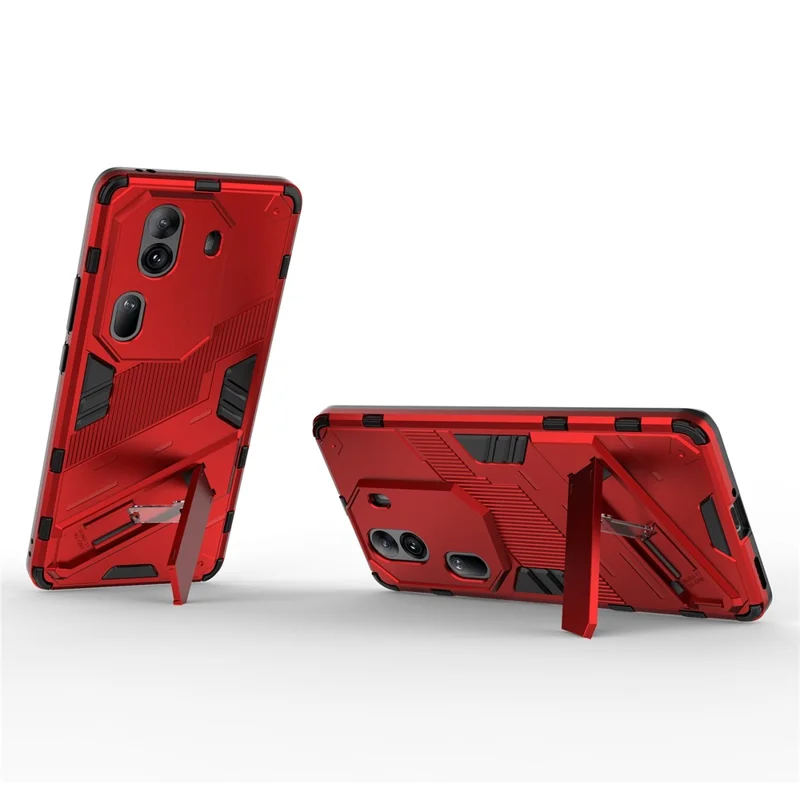 For Oppo Reno11 Pro 5G (Global) Case PC+TPU Kickstand Protective Phone Cover - Red