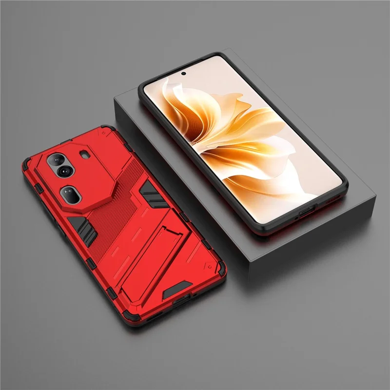 For Oppo Reno11 Pro 5G (Global) Case PC+TPU Kickstand Protective Phone Cover - Red