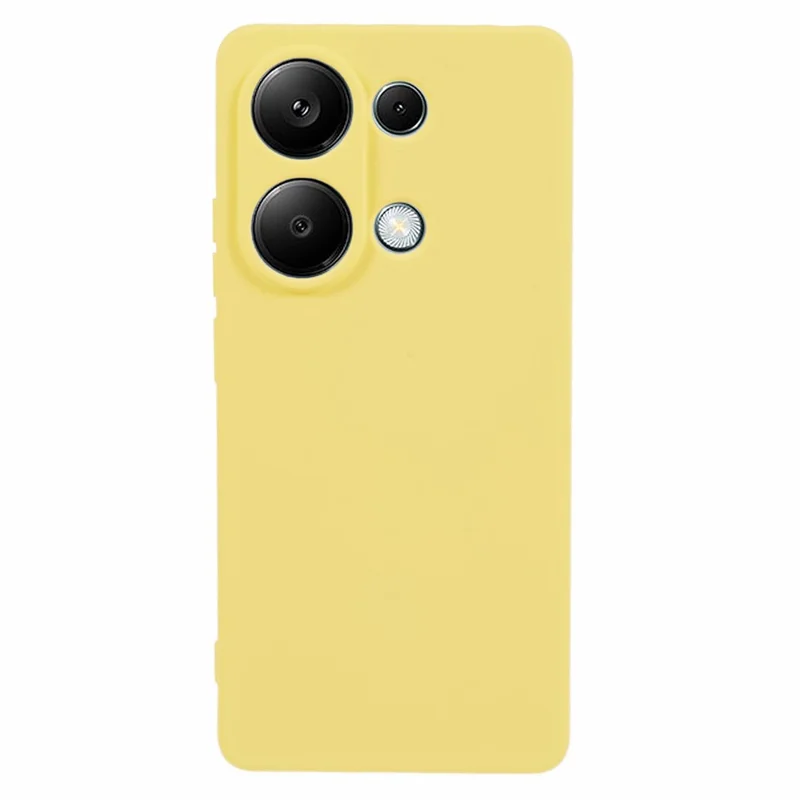 For Xiaomi Redmi Note 13 Pro 4G / Poco M6 Pro 4G Case Scratch-resistant 2.0mm TPU Phone Back Cover - Yellow