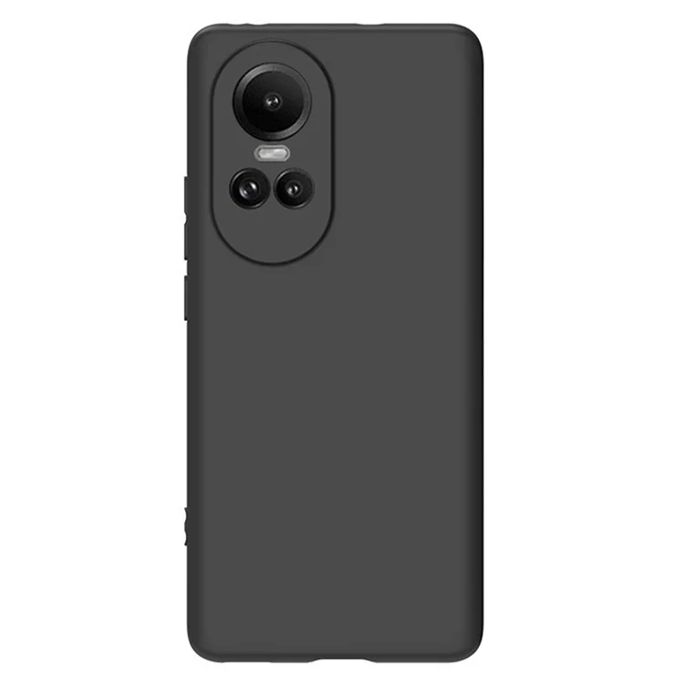 Para Oppo Reno10 5g (global) TPU Case Tampa Fosca de Telefone Suave (recortes Precisos da Lente) - Preto