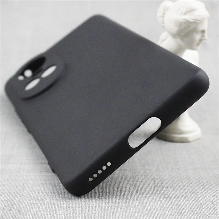 Para Oppo Reno10 5G (Global) / Reno10 Pro 5G (Global) Funda de TPU Mate Suave Cubierta de Teléfono (Cortes de Lente Precisos) - Negro