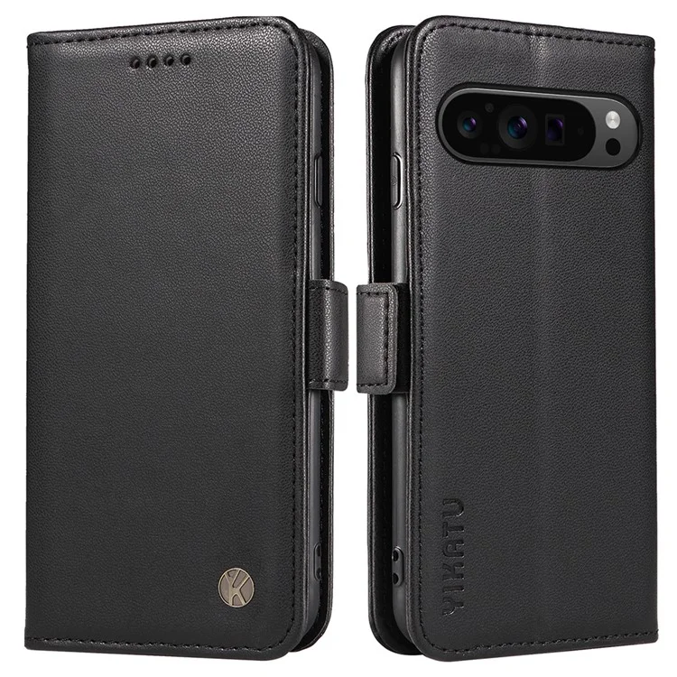 YIKATU YK-003 Para Google Pixel 9 Pro XL Case Stand Wallet Magnético Capa de Telefone - Preto