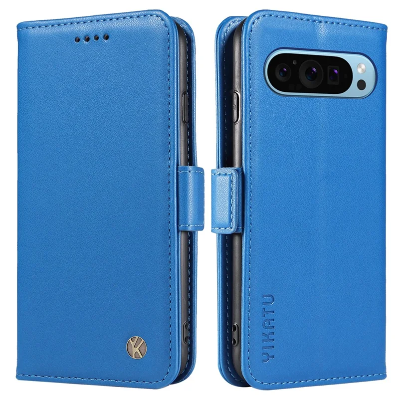 YIKATU YK-003 For Google Pixel 10 Pro / 10 / 9 Pro / 9 Wallet Phone Case Anti-Drop Leather Flip Cover - Sky Blue