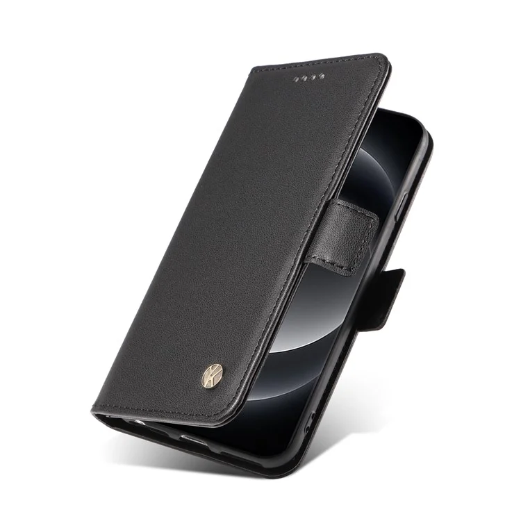 YIKATU YK-003 For Xiaomi 14 Ultra Case Anti-Scratch Leather Wallet Phone Cover - Black