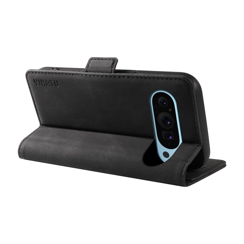 YIKATU YK-004 For Google Pixel 9 / Pixel 9 Pro Shockproof Case Skin-Touch Leather Phone Cover - Black