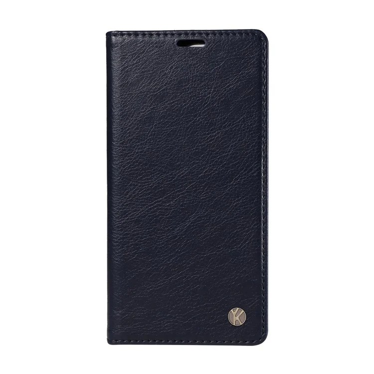 YIKATU YK-006 Para Xiaomi 14 Ultra Carteira Capa Fechamento Magnético Couro Textura Litchi Capa de Telefone - Azul Marinho