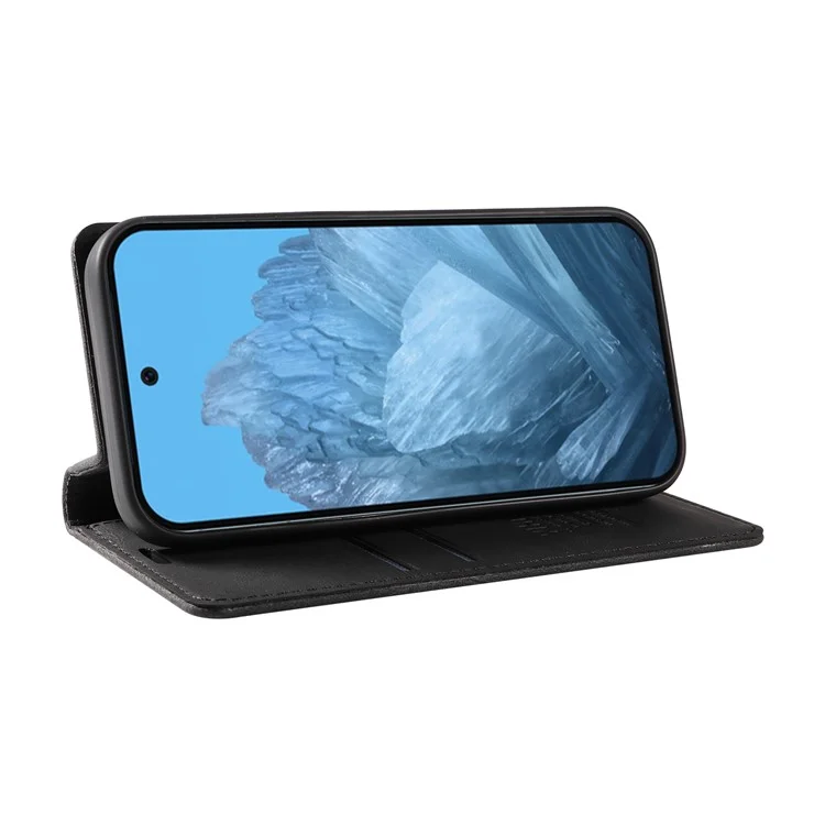 YIKATU YK-005 Für Google Pixel 9 / Pixel 9 Pro Lederhülle Hautgefühl Telefon Cover - Schwarz