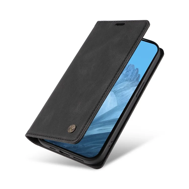 YIKATU YK-005 Für Google Pixel 9 / Pixel 9 Pro Lederhülle Hautgefühl Telefon Cover - Schwarz
