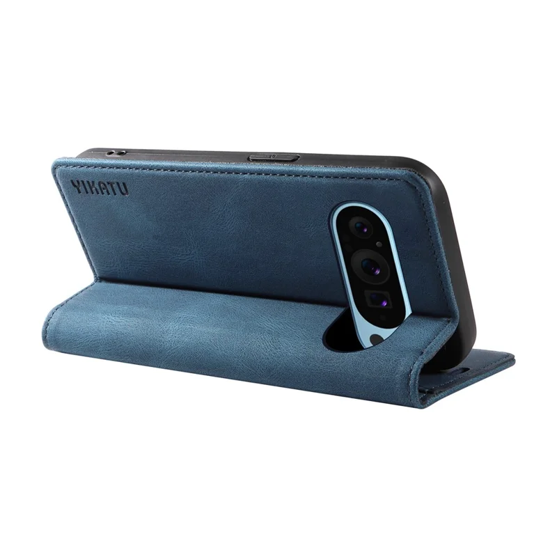 YIKATU YK-005 For Google Pixel 10 Pro / 10 / 9 Pro / 9 Case Leather Skin Touch Feeling Phone Cover - Blue
