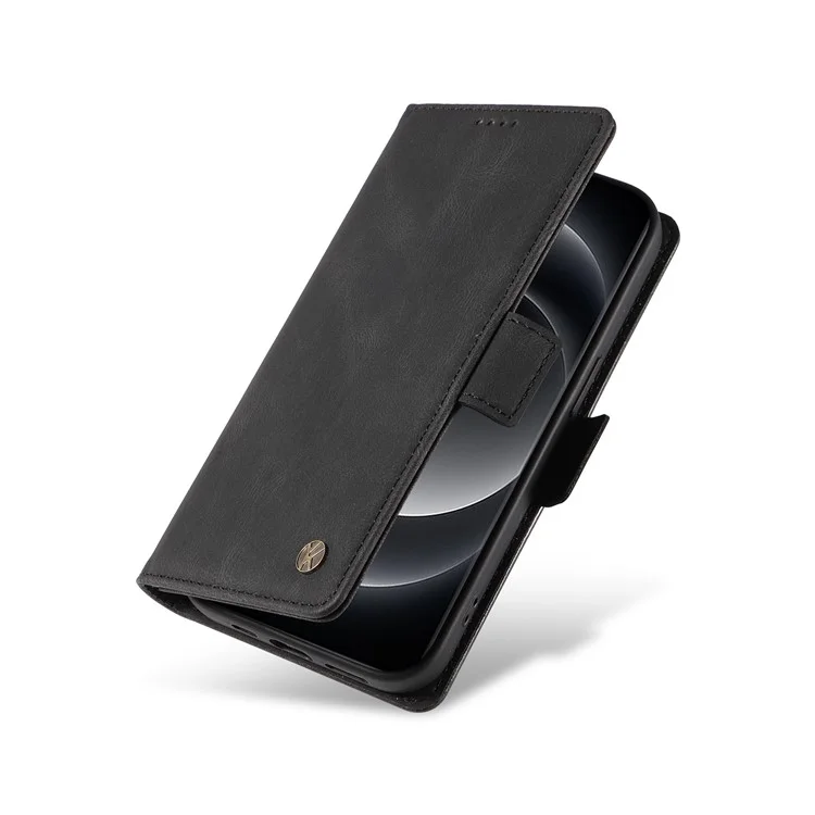 YIKATU YK-005 Para Xiaomi 14 Ultra Case Wallet Leather Shockproof Phone Cover - Preto