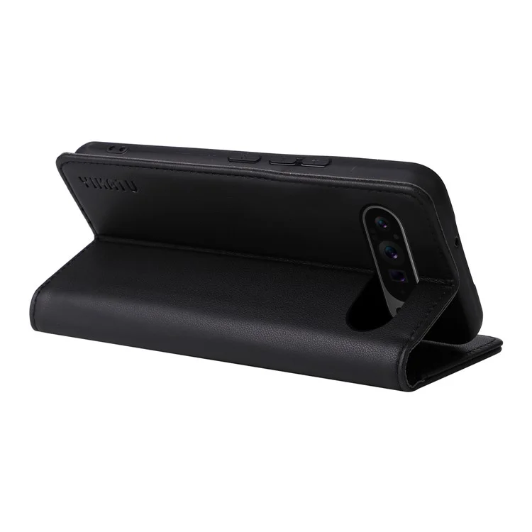 YIKATU YK-001 Für Google Pixel 9 Pro XL Handyhülle Magnetverschluss PU-Leder Klapphülle - Schwarz