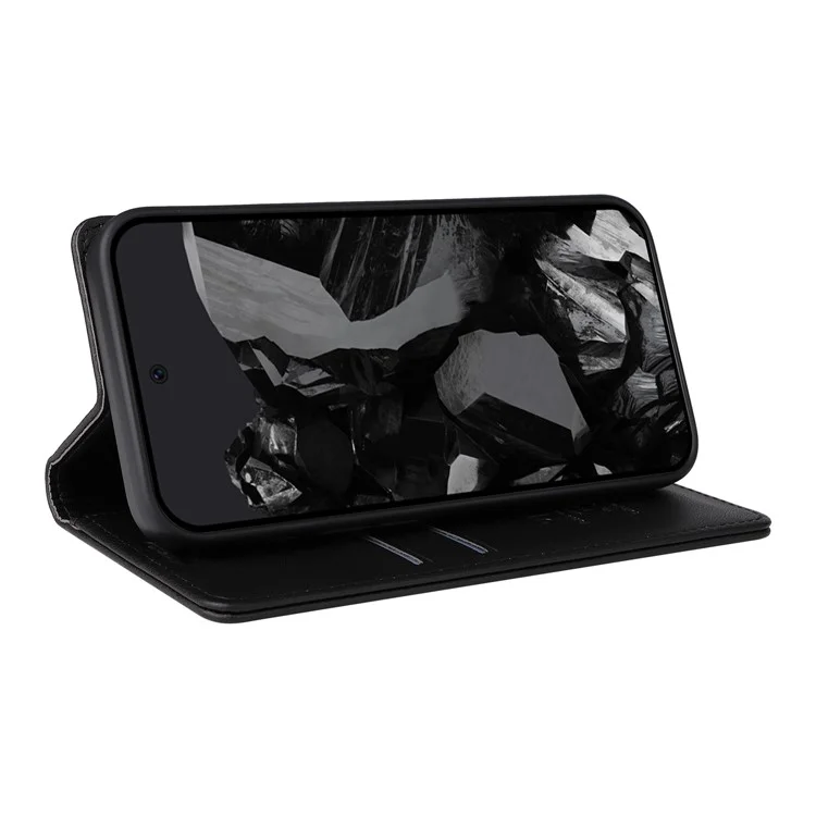 YIKATU YK-001 Für Google Pixel 9 Pro XL Handyhülle Magnetverschluss PU-Leder Klapphülle - Schwarz
