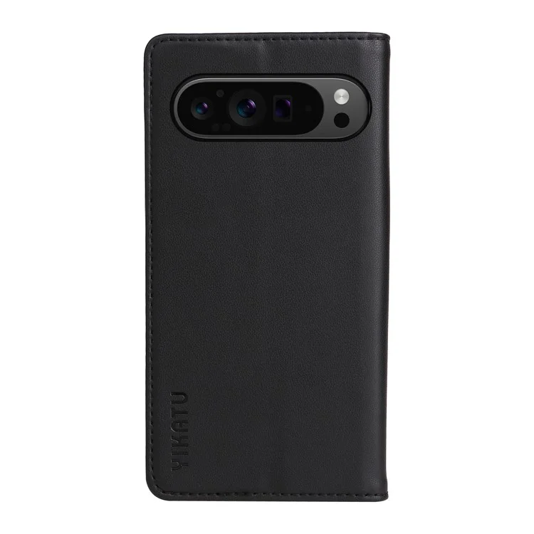 YIKATU YK-001 Für Google Pixel 9 Pro XL Handyhülle Magnetverschluss PU-Leder Klapphülle - Schwarz