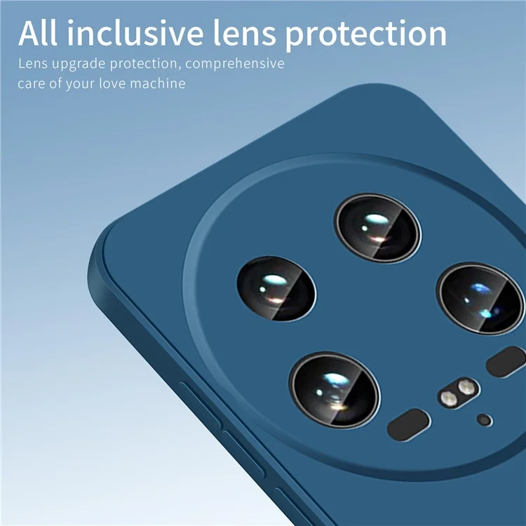 PINWUYO JK Touching Series For Xiaomi 14 Ultra TPU Case Anti-scratch Soft Phone Cover - Navy Blue