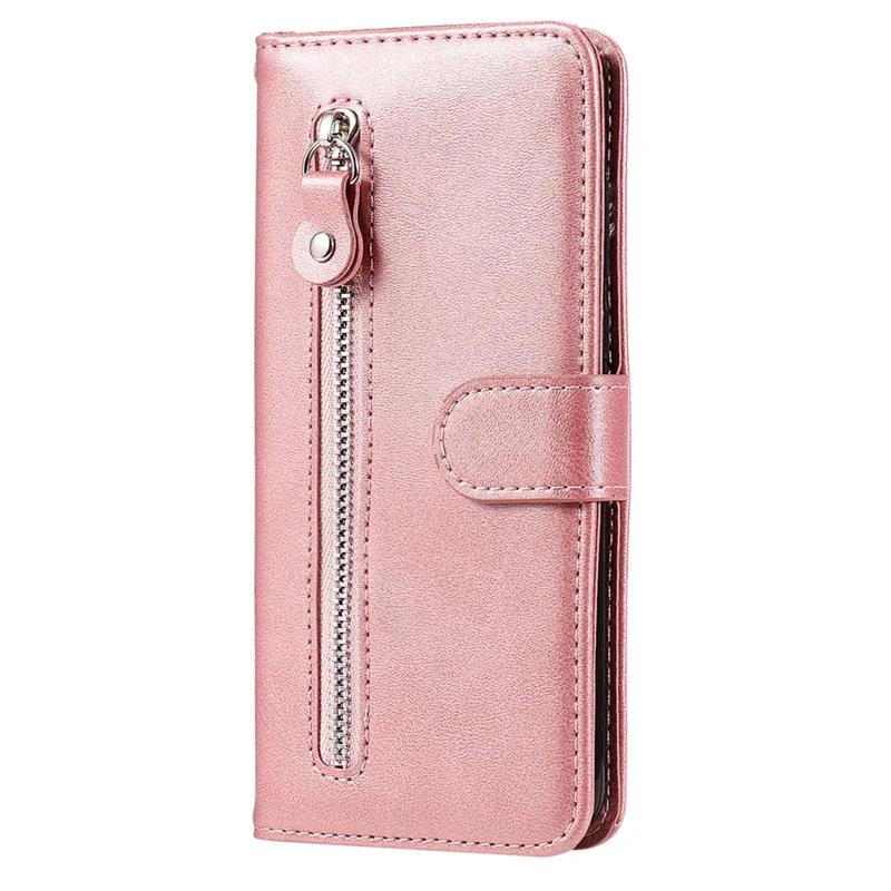 Für Google Pixel 9 Pro XL Handy-Hüllen Reißverschlusstasche Leder Stoßfest Cover - Pink