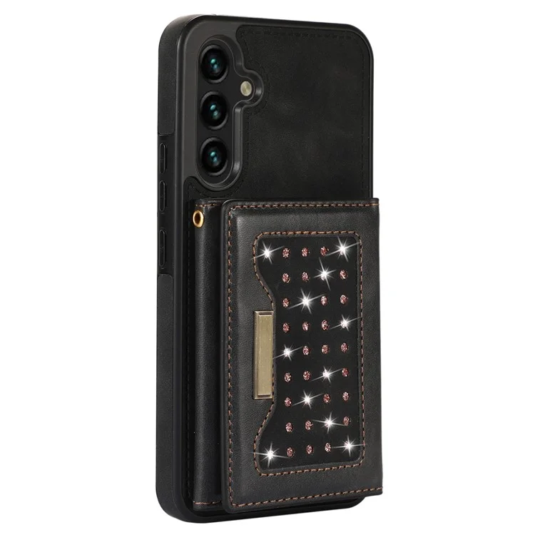 Étui pour Samsung Galaxy S23 en cuir + TPU avec support, étui portefeuille avec blocage RFID - Noir