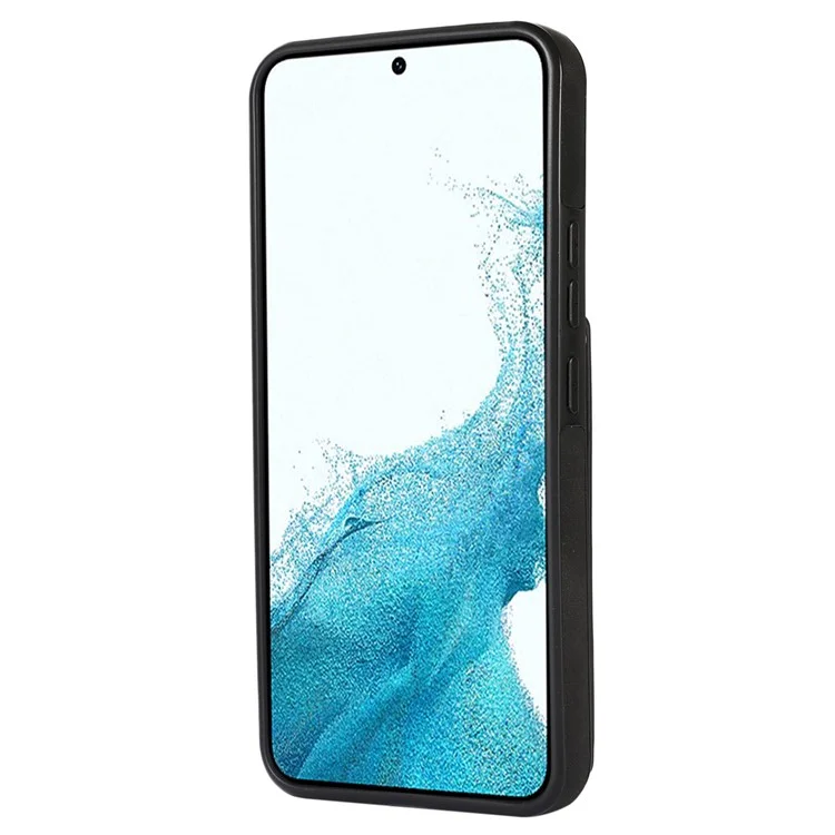 Étui pour Samsung Galaxy S23 en cuir + TPU avec support, étui portefeuille avec blocage RFID - Noir