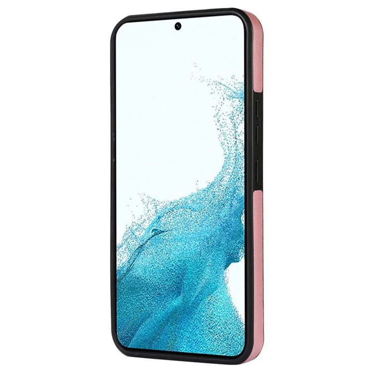 Per Samsung Galaxy A14 5G / 4G Custodia in TPU e Pelle Telefono Cover RFID Blocking Specchio Nascosto - Rose Gold