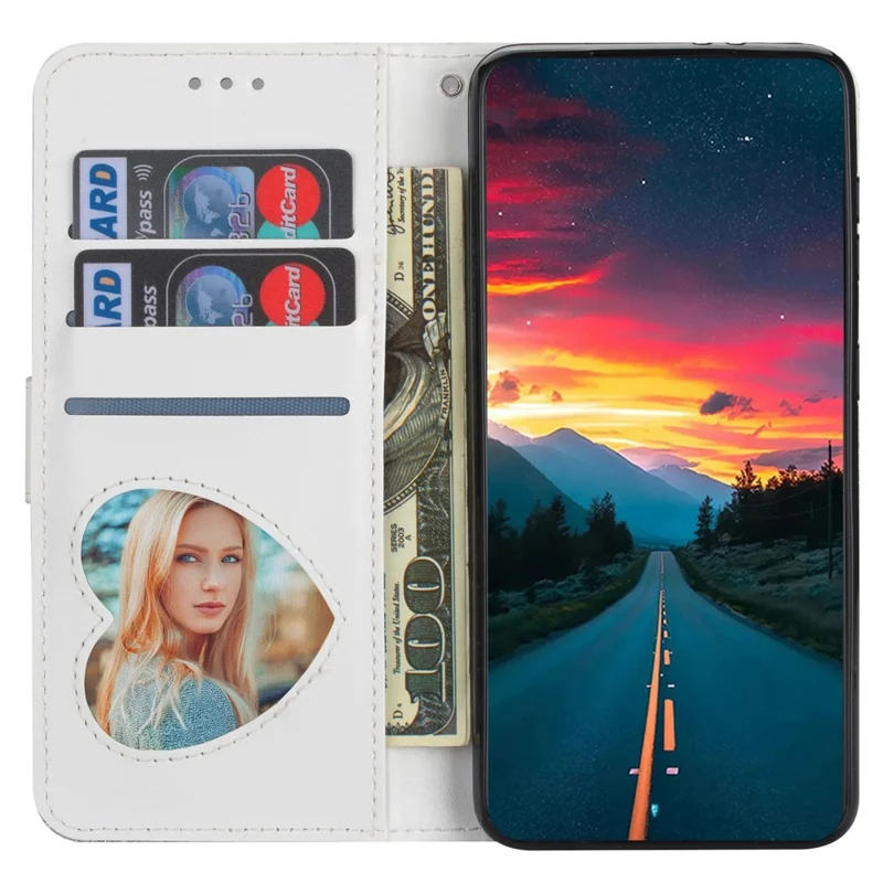 For Xiaomi Redmi Note 13 5G Case Stand Glitter Phone Leather Cover Zipper Pocket - Silver