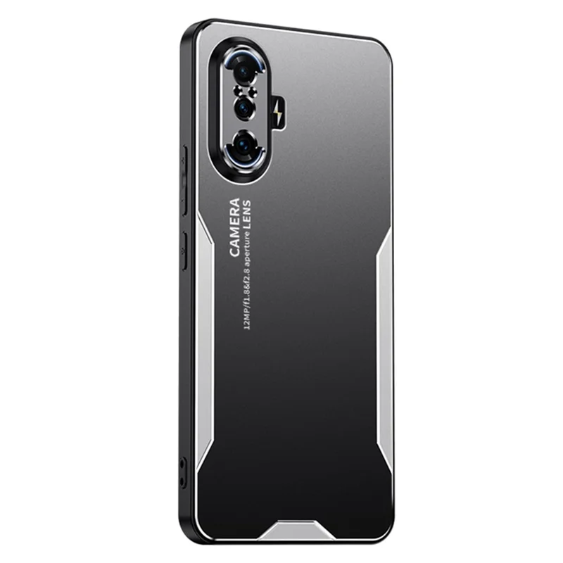 For Xiaomi Redmi K40 Gaming Case Aluminium Alloy+PC+TPU Matte Phone Cover - Silver