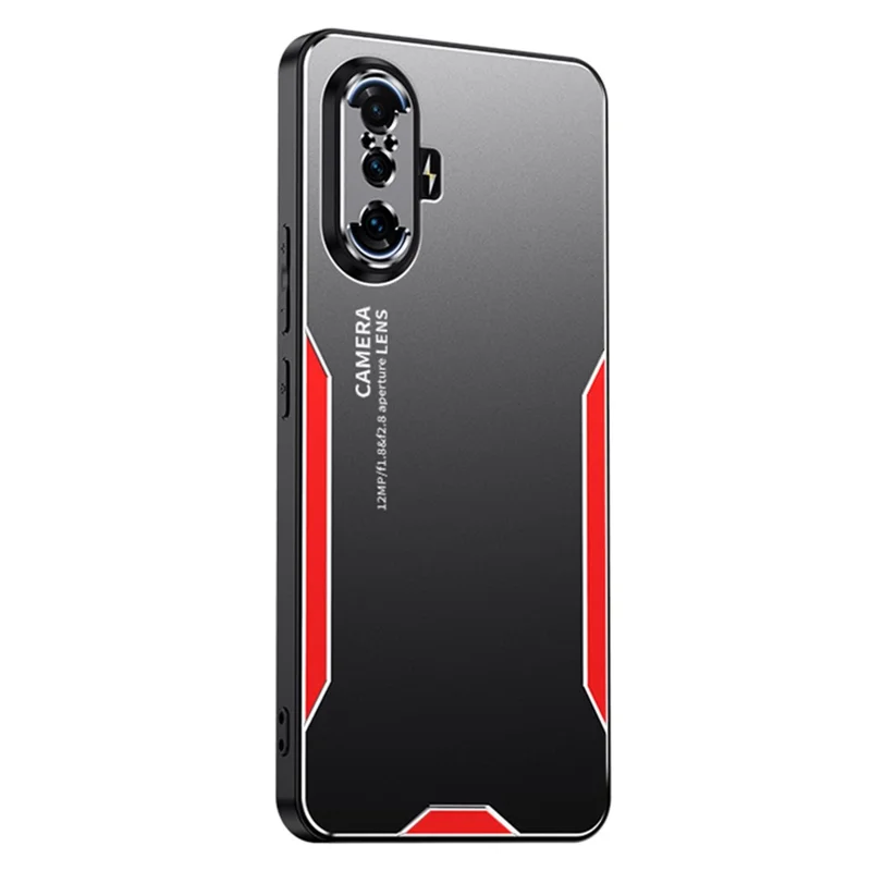 Para Xiaomi Redmi K40 Gaming Case Aluminio Aleación+PC+TPU Mate Funda Teléfono - Rojo