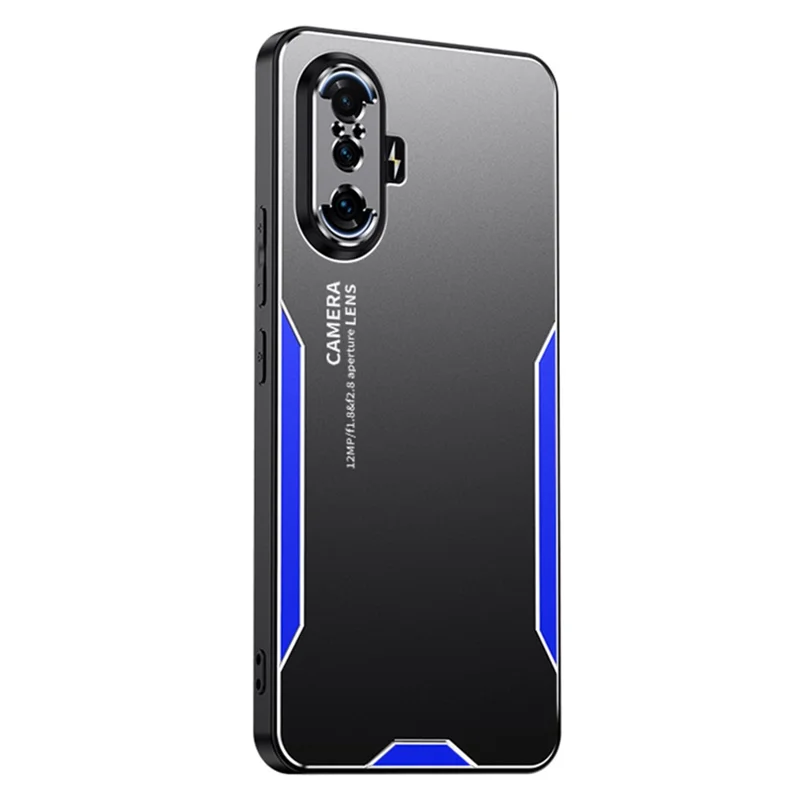For Xiaomi Redmi K40 Gaming Case Aluminium Alloy+PC+TPU Matte Phone Cover - Blue