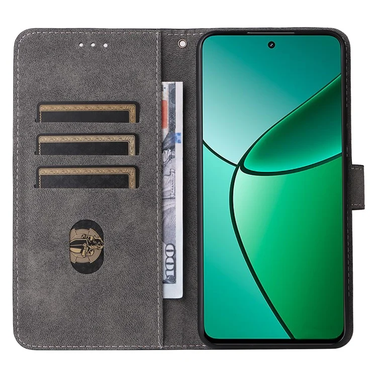Para Realme 12 4G / 12+ 5G / Narzo 70 Pro 5G Carteira Caso RFID Bloqueio TPU Inner Shell Leather Phone Cover - Preto