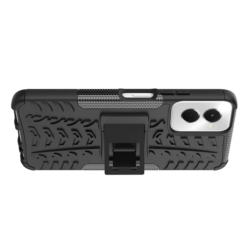 Per Motorola Moto G Power (2024) Custodia con Supporto PC+TPU Pneumatico Antiscivolo Copertura Telefonica - Nero