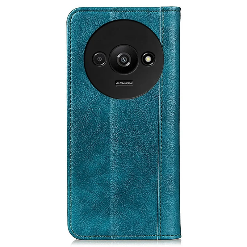 For Xiaomi Redmi A3 / Poco C61 4G Case Split Leather Magnetic Auto Closing Wallet Phone Cover - Green