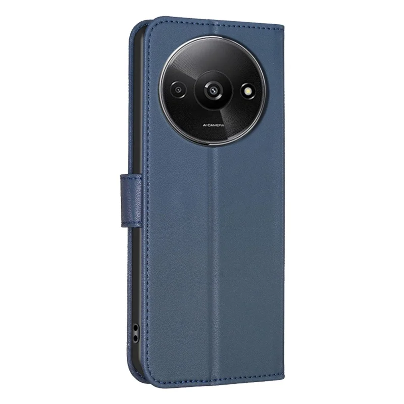 For Xiaomi Redmi A3 4G / Poco C61 4G Case Lucky Clover Leather Flip Phone Cover - Blue