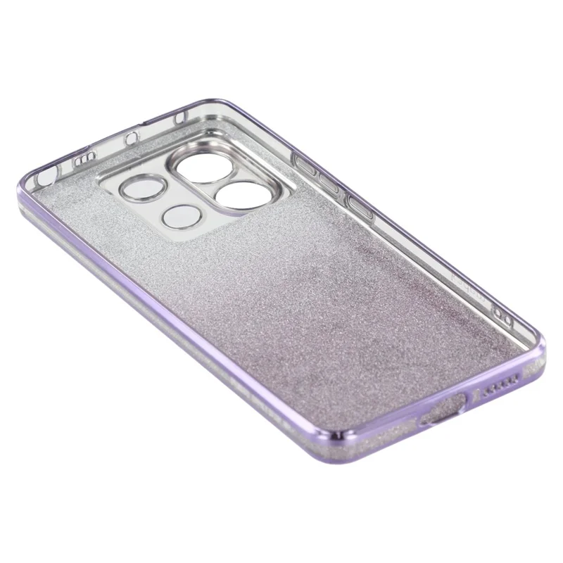 KADEM For Xiaomi Redmi Note 13 Pro 5G / Poco X6 5G Case Flower Pattern TPU Cover with Lanyard - Purple