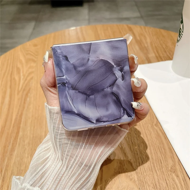 Rococo Series for Samsung Galaxy Z Flip3 5G Case Hard PC Protective Phone Cover - Black