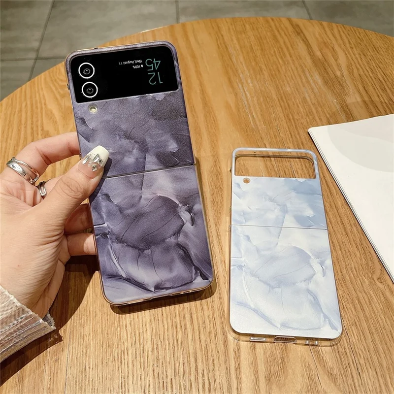 Rococo Series for Samsung Galaxy Z Flip3 5G Case Hard PC Protective Phone Cover - Black