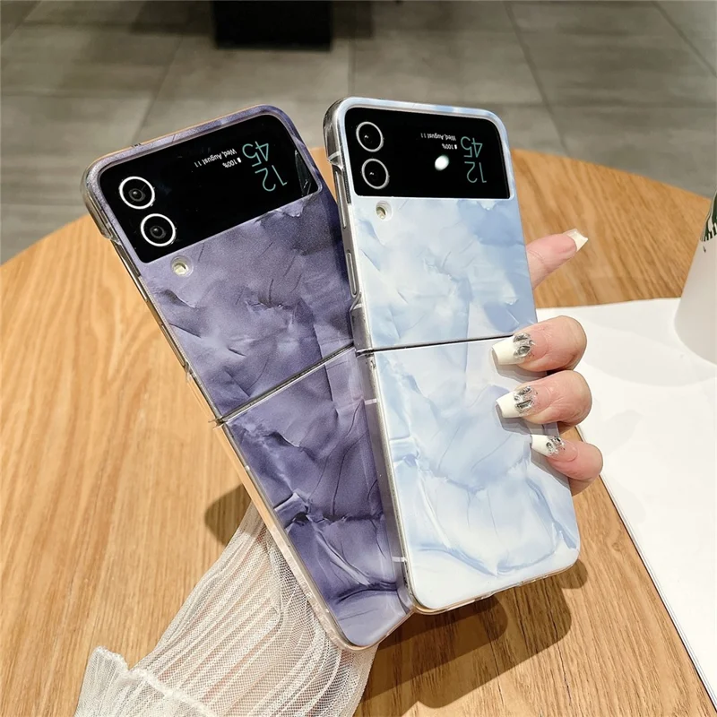 Rococo Series for Samsung Galaxy Z Flip3 5G Case Hard PC Protective Phone Cover - Black